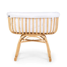 Afbeelding in Gallery-weergave laden, Childhome rattan schommelwieg inclusief matras + jersey cover hoes - Ecru - Ikenmijnmama