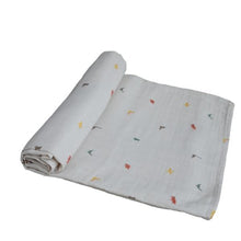 Laden Sie das Bild in den Galerie-Viewer, Mushie hydrofiele doek XL swaddle - Dino - Ikenmijnmama