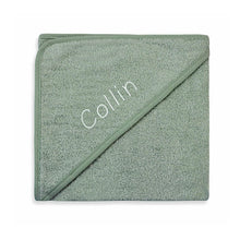 Afbeelding in Gallery-weergave laden, Badcape-met-naam-stone-green