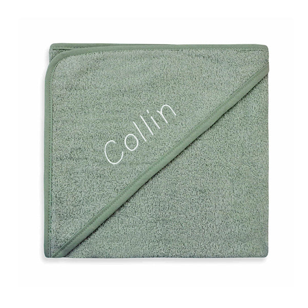 Badcape-met-naam-stone-green