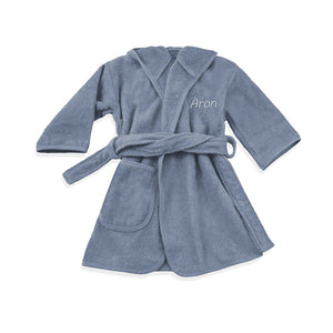 Badjas-met-naam-grey-blue
