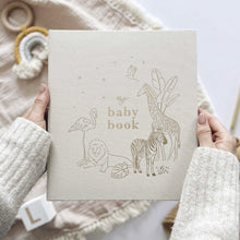 Afbeelding in Gallery-weergave laden, Blush-and-gold-invulboek-my-baby-safari-met-geschenkdoos