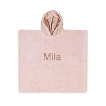 Afbeelding in Gallery-weergave laden, Poncho met naam - blush