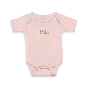 Romper met naam (optioneel) - Blush