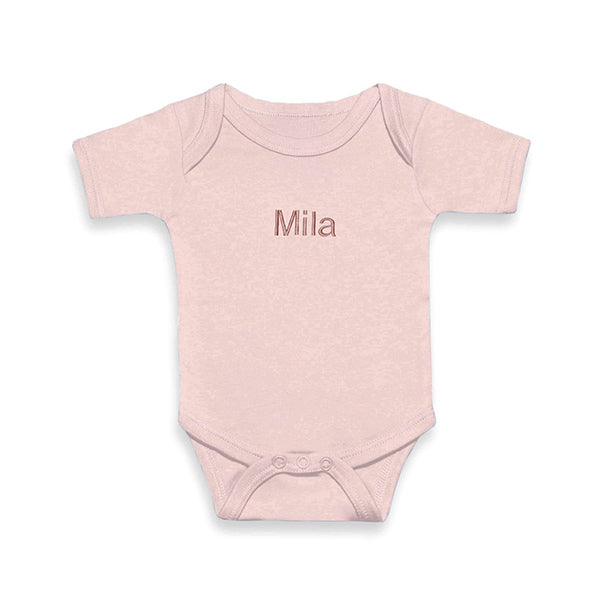 Romper met naam (optioneel) - Blush