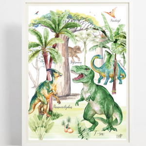 Fleur des fleurs poster A3 - Dino world