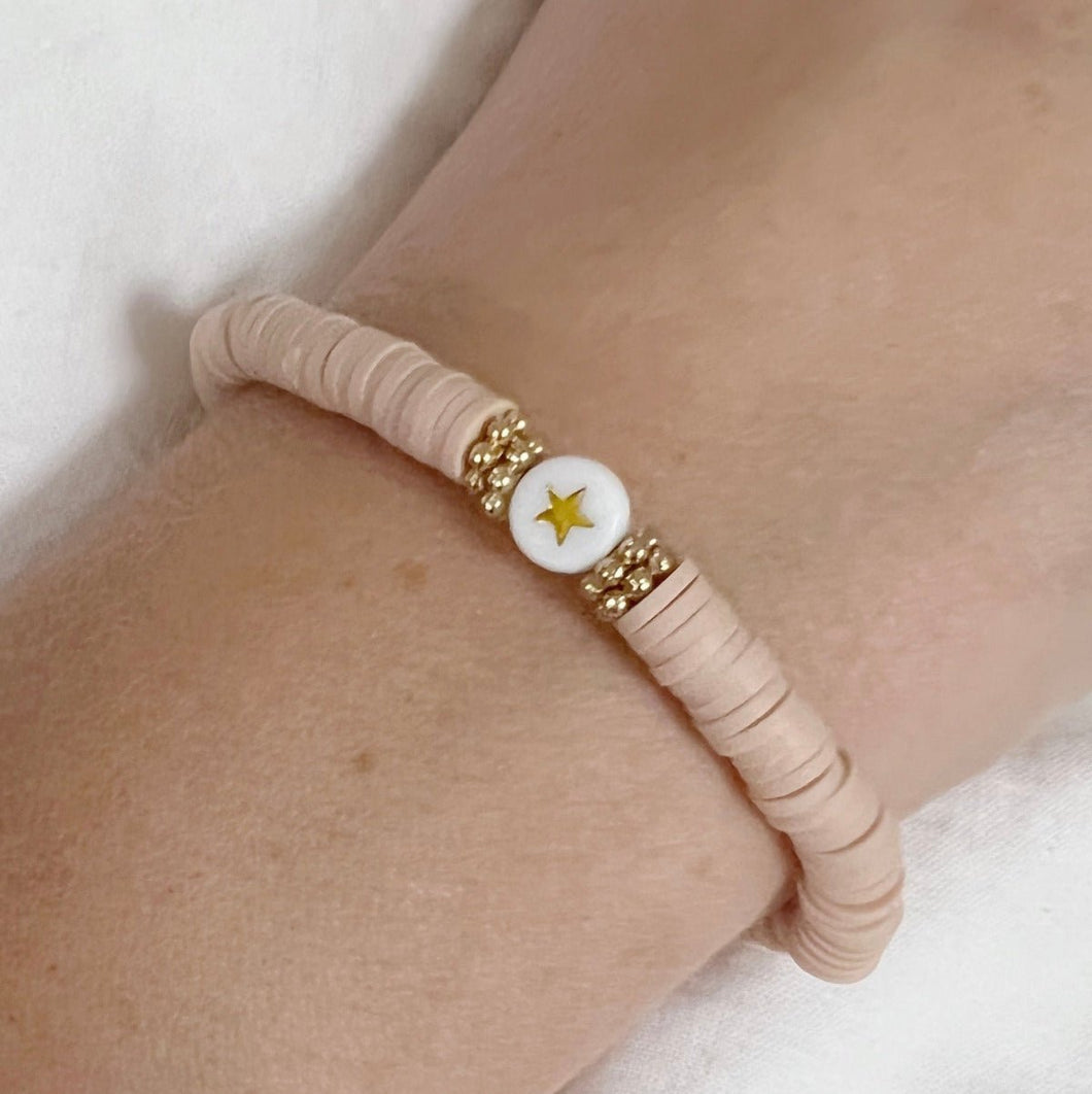 Armband katsuki - Beige ster - Ikenmijnmama