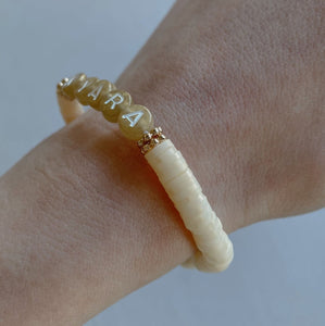 Armband katsuki - Parelmoer beige - Ikenmijnmama