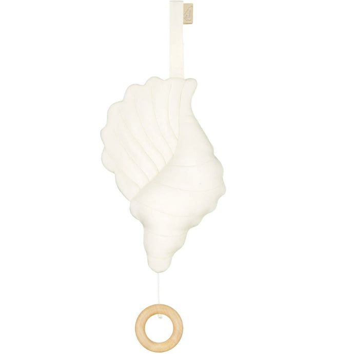 Cam Cam muziekmobiel zeeschelp conch - Off white - Ikenmijnmama