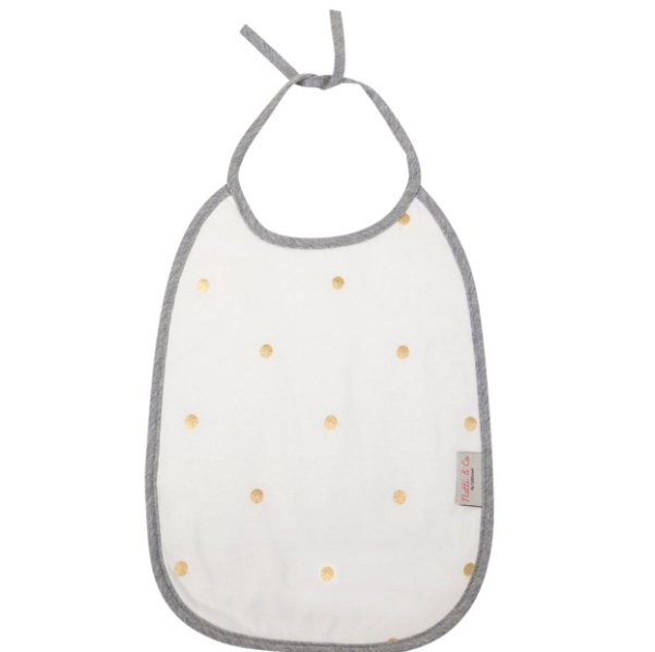 Childhome slab - jersey grijs + gold dots - 2 stuks - Ikenmijnmama