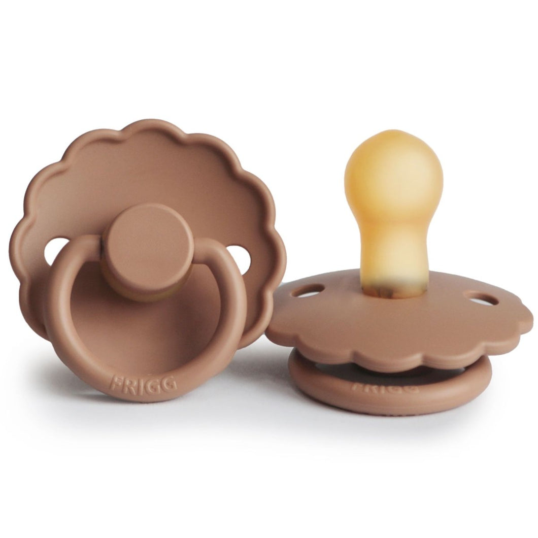 FRIGG speen daisy peach bronze - Natuurrubber - Maat 1 - Ikenmijnmama