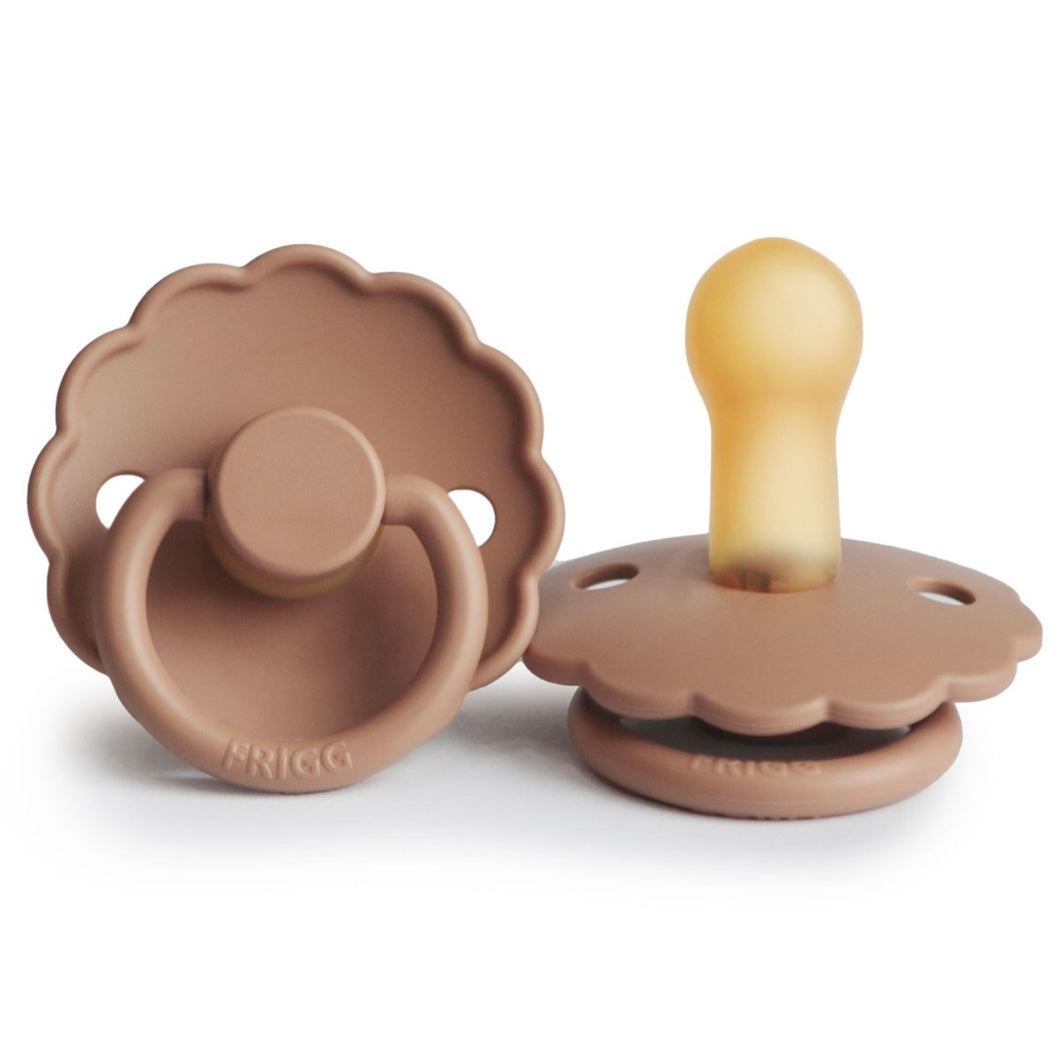 FRIGG speen daisy peach bronze - Natuurrubber - Maat 2 - Ikenmijnmama