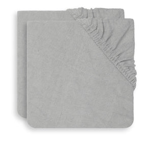 Jollein aankleedkussenhoes badstof (2 stuks) - Soft grey - Ikenmijnmama