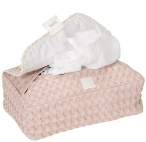 Koeka babydoekjes cover wafel Antwerp - Grey pink - Ikenmijnmama