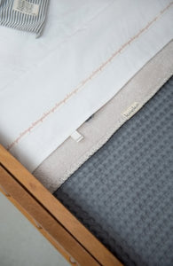 Koeka ledikantdeken wafel/teddy Oslo - Steel grey/pebble - Ikenmijnmama