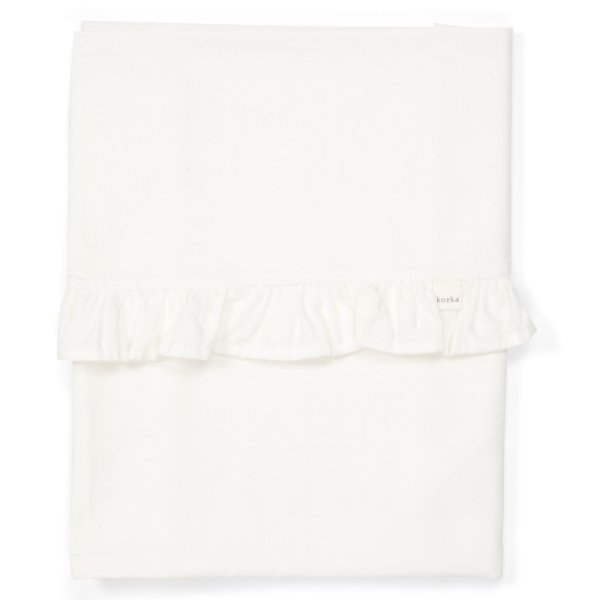 Koeka wieglaken ruffle - Warm white - Ikenmijnmama