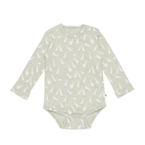 Little Dutch romper lange mouw Little Goose olive - Maat 62/68 - Ikenmijnmama