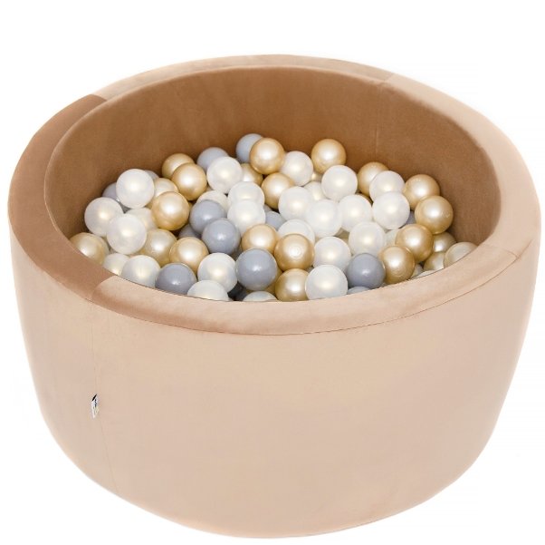 MISIOO ballenbad velours goud - rond 90x40cm - Ikenmijnmama