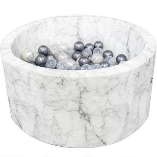 MISIOO ballenbad velours marble - rond 90x40cm - Ikenmijnmama