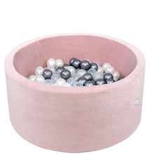 Afbeelding in Gallery-weergave laden, MISIOO ballenbad velours roze - rond 90x40cm - Ikenmijnmama