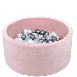 MISIOO ballenbad velours roze - rond 90x40cm - Ikenmijnmama