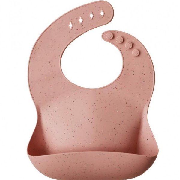 Mushie siliconen bibs slab - Peach terrazzo - Ikenmijnmama