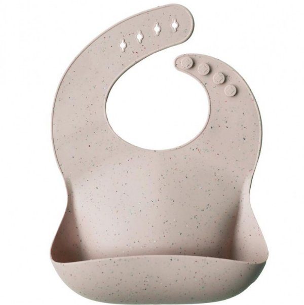 Mushie siliconen bibs slab - Shifting sand terrazzo - Ikenmijnmama