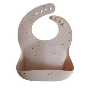 Mushie siliconen bibs slab - Vanille confetti - Ikenmijnmama