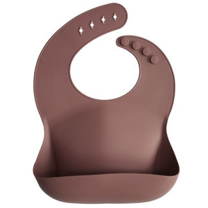 Mushie siliconen bibs slab - Woodchuck - Ikenmijnmama