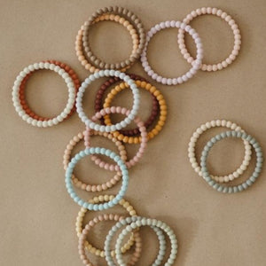 Mushie siliconen bijtringen bracelet (3 stuks) - Lilac - Ikenmijnmama