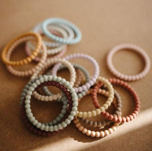 Mushie siliconen bijtringen bracelet (3 stuks) - Linen - Ikenmijnmama