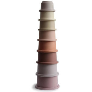 Mushie stacking cups pastel - Stapeltoren - Ikenmijnmama