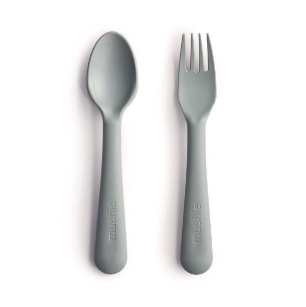 Mushie vork en lepel - Sage - Ikenmijnmama