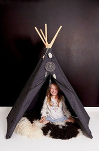 Roommate Hippie Tipi Tent - Antraciet - Ikenmijnmama